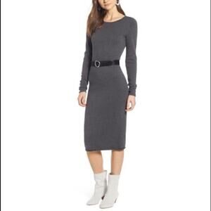 Something Navy Long Sleeve Sweater Dress S